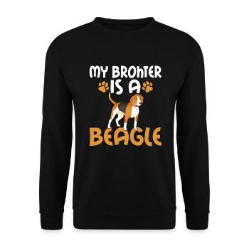 Beagle Gift Beagle Owner - Unisex Sweatshirt - black - Front - Alina (178cm) & Michal (187cm)