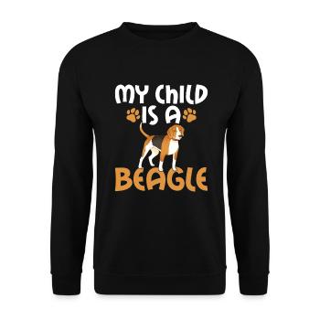 Beagle Gift Beagle Owner - Unisex Sweatshirt - black - Front - Alina (178cm) & Michal (187cm)
