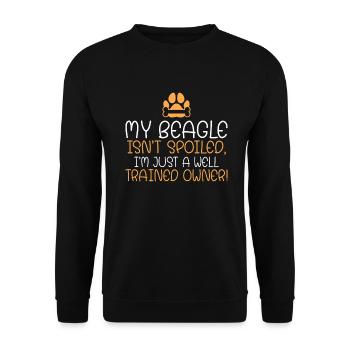 Beagle Gift Beagle Owner - Unisex Sweatshirt - black - Front - Alina (178cm) & Michal (187cm)