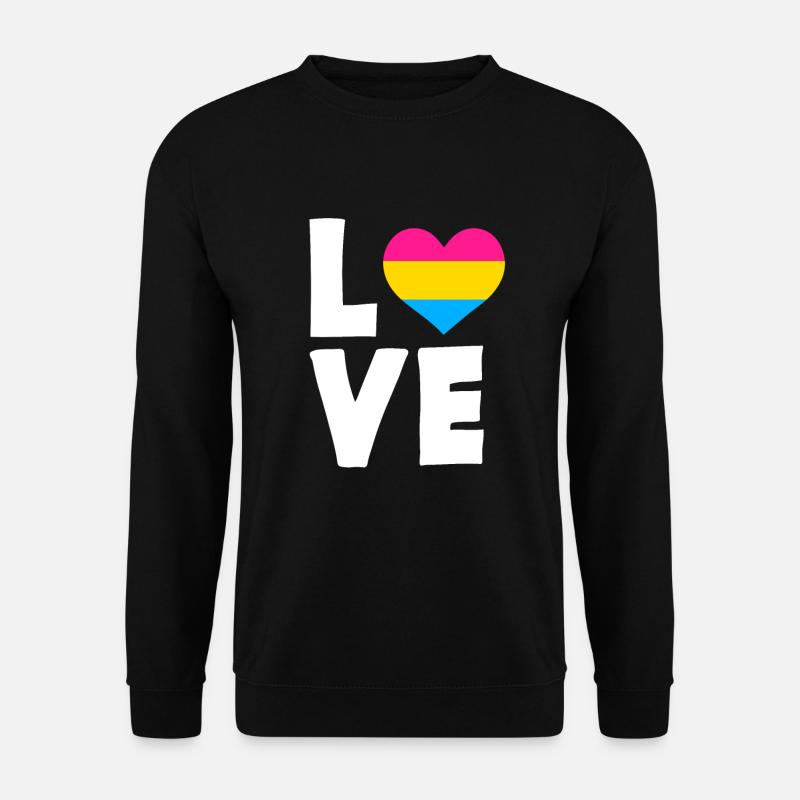 Pansexual Flagge Pride - Unisex Pullover - Schwarz