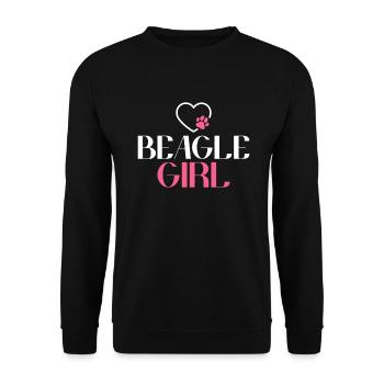 Beagle Gift Beagle Owner - Unisex Sweatshirt - black - Front - Alina (178cm) & Michal (187cm)