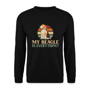 Beagle Gift Beagle Owner - Unisex Sweatshirt - black - Front - Alina (178cm) & Michal (187cm)