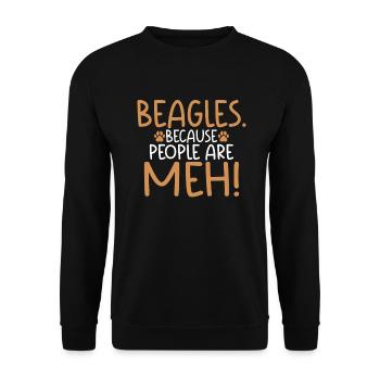 Beagle Gift Beagle Owner - Unisex Sweatshirt - black - Front - Alina (178cm) & Michal (187cm)