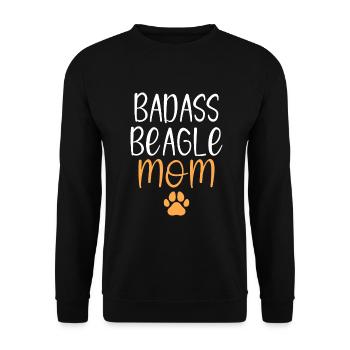 Beagle Gift Beagle Owner - Unisex Sweatshirt - black - Front - Alina (178cm) & Michal (187cm)