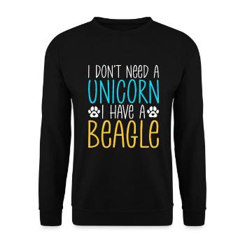 Beagle Gift Beagle Owner - Unisex Sweatshirt - black - Front - Alina (178cm) & Michal (187cm)