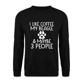 Beagle Geschenk Beagle Besitzer - Unisex Pullover - Schwarz - Vorne - Alina (178cm) & Michal (187cm)