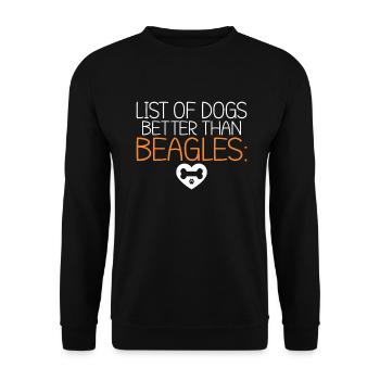 Beagle Gift Beagle Owner - Unisex Sweatshirt - black - Front - Alina (178cm) & Michal (187cm)