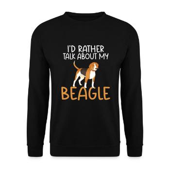 Beagle Gift Beagle Owner - Unisex Sweatshirt - black - Front - Alina (178cm) & Michal (187cm)