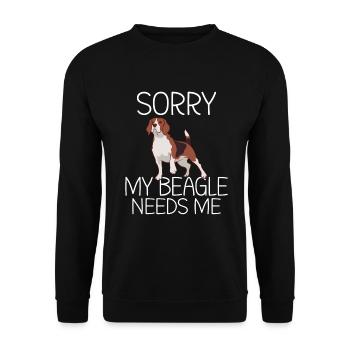 Beagle Gift Beagle Owner - Unisex Sweatshirt - black - Front - Alina (178cm) & Michal (187cm)