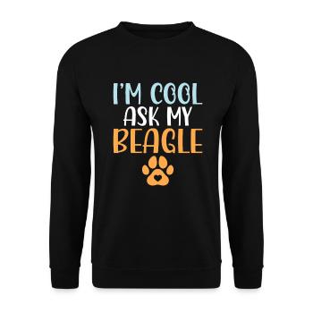 Beagle Gift Beagle Owner - Unisex Sweatshirt - black - Front - Alina (178cm) & Michal (187cm)