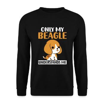 Beagle Gift Beagle Owner - Unisex Sweatshirt - black - Front - Alina (178cm) & Michal (187cm)