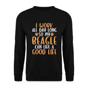 Beagle Gift Beagle Owner - Unisex Sweatshirt - black - Front - Alina (178cm) & Michal (187cm)