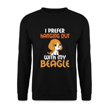 Beagle Gift Beagle Owner - Unisex Sweatshirt - black - Front - Alina (178cm) & Michal (187cm)