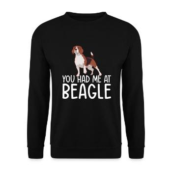 Beagle Gift Beagle Owner - Unisex Sweatshirt - black - Front - Alina (178cm) & Michal (187cm)