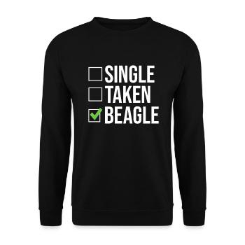 Beagle Geschenk Beagle Besitzer - Unisex Pullover - Schwarz - Vorne - Alina (178cm) & Michal (187cm)