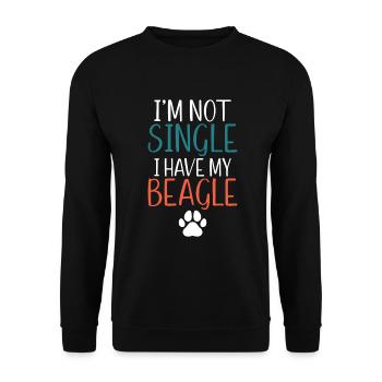 Beagle Gift Beagle Owner - Unisex Sweatshirt - black - Front - Alina (178cm) & Michal (187cm)