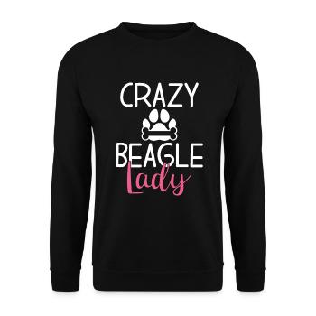 Beagle Gift Beagle Owner - Unisex Sweatshirt - black - Front - Alina (178cm) & Michal (187cm)