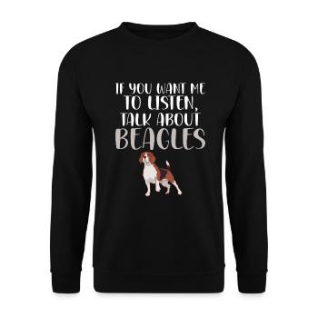 Beagle Gift Beagle Owner - Unisex Sweatshirt - black - Front - Alina (178cm) & Michal (187cm)