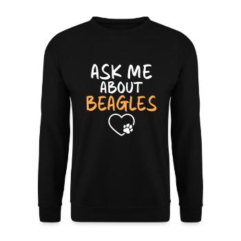 Beagle Gift Beagle Owner - Unisex Sweatshirt - black - Front - Alina (178cm) & Michal (187cm)