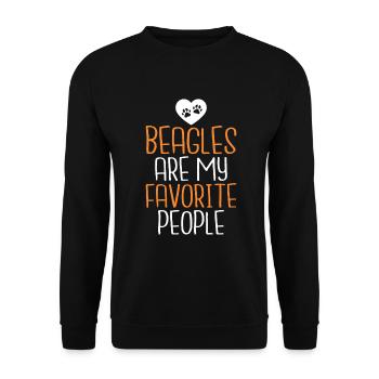 Beagle Gift Beagle Owner - Unisex Sweatshirt - black - Front - Alina (178cm) & Michal (187cm)