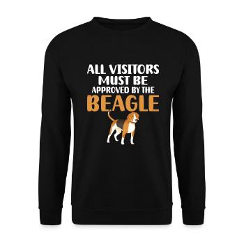 Beagle Gift Beagle Owner - Unisex Sweatshirt - black - Front - Alina (178cm) & Michal (187cm)