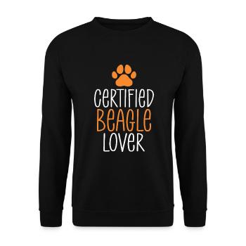 Beagle Gift Beagle Owner - Unisex Sweatshirt - black - Front - Alina (178cm) & Michal (187cm)