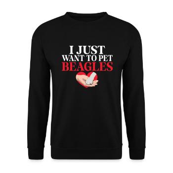 Beagle Gift Beagle Owner - Unisex Sweatshirt - black - Front - Alina (178cm) & Michal (187cm)