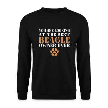 Beagle Gift Beagle Owner - Unisex Sweatshirt - black - Front - Alina (178cm) & Michal (187cm)