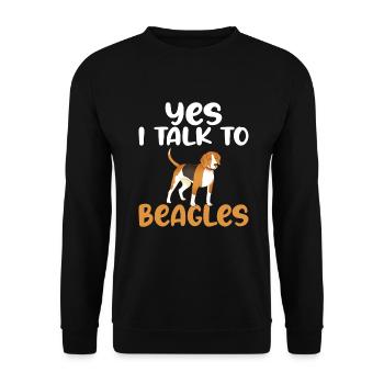 Beagle Gift Beagle Owner - Unisex Sweatshirt - black - Front - Alina (178cm) & Michal (187cm)