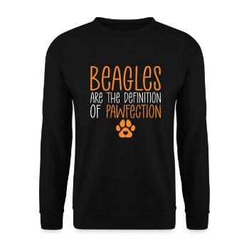 Beagle Gift Beagle Owner - Unisex Sweatshirt - black - Front - Alina (178cm) & Michal (187cm)