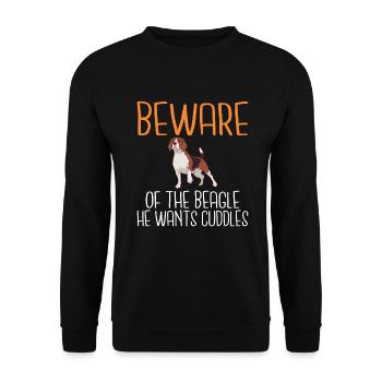 Beagle Gift Beagle Owner - Unisex Sweatshirt - black - Front - Alina (178cm) & Michal (187cm)