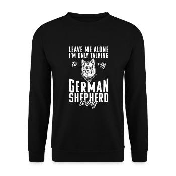 German Shepherd Gifts - Unisex Sweatshirt - black - Front - Alina (178cm) & Michal (187cm)