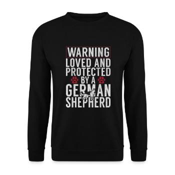 Cadeaux de berger allemand - Sweat-shirt Unisexe - noir - Devant - Alina (178cm) & Michal (187cm)