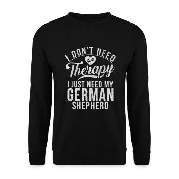 Cadeaux de berger allemand - Sweat-shirt Unisexe - noir - Devant - Alina (178cm) & Michal (187cm)