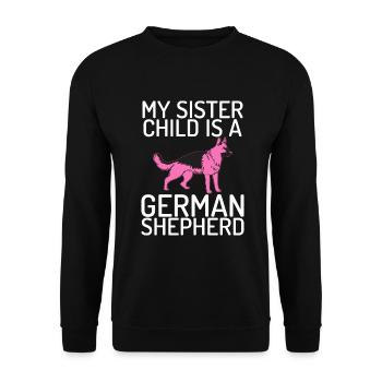 Cadeaux de berger allemand - Sweat-shirt Unisexe - noir - Devant - Alina (178cm) & Michal (187cm)
