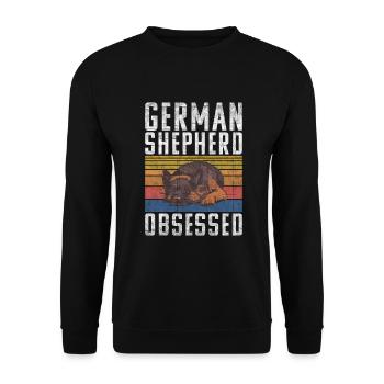 Cadeaux de berger allemand - Sweat-shirt Unisexe - noir - Devant - Alina (178cm) & Michal (187cm)