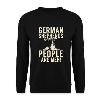 Cadeaux de berger allemand - Sweat-shirt Unisexe - noir - Devant - Alina (178cm) & Michal (187cm)