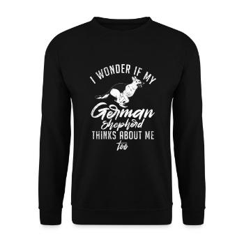 German Shepherd Gifts - Unisex Sweatshirt - black - Front - Alina (178cm) & Michal (187cm)