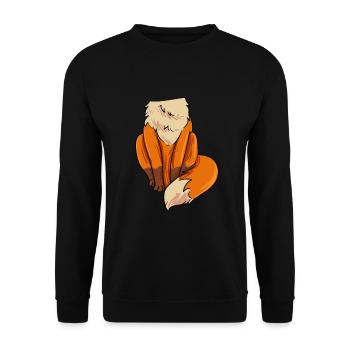 Fox Costume - Unisex Sweatshirt - black - Front - Alina (178cm) & Michal (187cm)