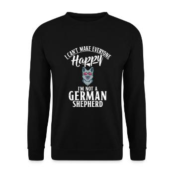 Deutscher Schäferhund Geschenke - Unisex Pullover - Schwarz - Vorne - Alina (178cm) & Michal (187cm)