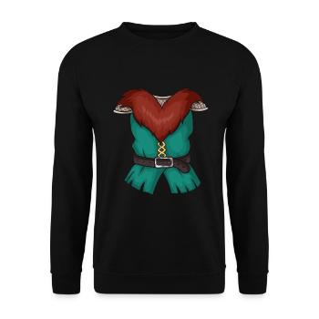 Viking costume - Unisex Sweatshirt - black - Front - Alina (178cm) & Michal (187cm)