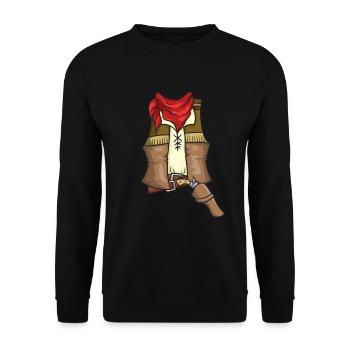 Cowboy Costume - Unisex Sweatshirt - black - Front - Alina (178cm) & Michal (187cm)