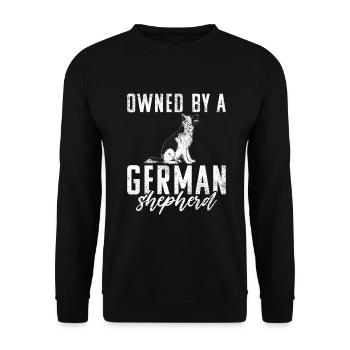 German Shepherd Gifts - Unisex Sweatshirt - black - Front - Alina (178cm) & Michal (187cm)