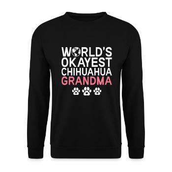 Chihuahua Gifts Chihuahua Owner - Unisex Sweatshirt - black - Front - Alina (178cm) & Michal (187cm)