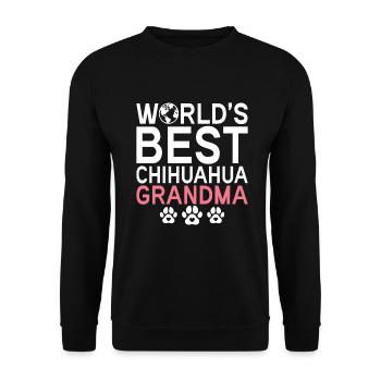 Chihuahua Cadeaux Chihuahua Propriétaire - Sweat-shirt Unisexe - noir - Devant - Alina (178cm) & Michal (187cm)