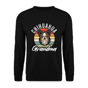 Chihuahua Gifts Chihuahua Owner - Unisex Sweatshirt - black - Front - Alina (178cm) & Michal (187cm)
