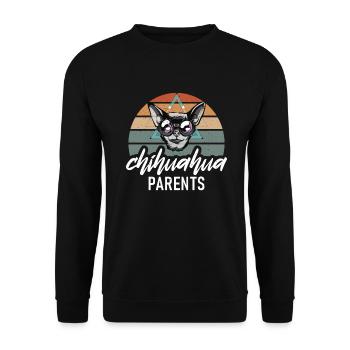 Chihuahua Cadeaux Chihuahua Propriétaire - Sweat-shirt Unisexe - noir - Devant - Alina (178cm) & Michal (187cm)