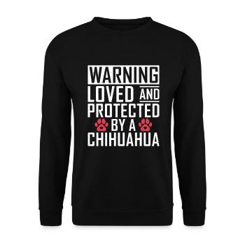 Chihuahua Gifts Chihuahua Owner - Unisex Sweatshirt - black - Front - Alina (178cm) & Michal (187cm)