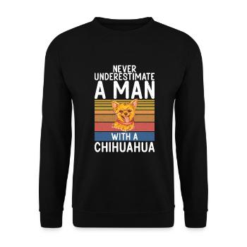 Chihuahua Gifts Chihuahua Owner - Unisex Sweatshirt - black - Front - Alina (178cm) & Michal (187cm)