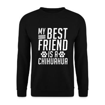 Chihuahua Cadeaux Chihuahua Propriétaire - Sweat-shirt Unisexe - noir - Devant - Alina (178cm) & Michal (187cm)